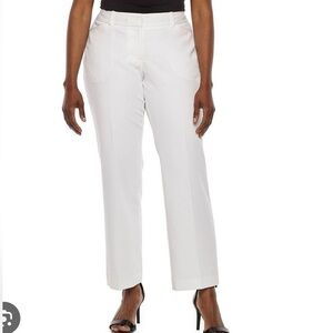Wide-leg Cropped White Pants by Worthington
